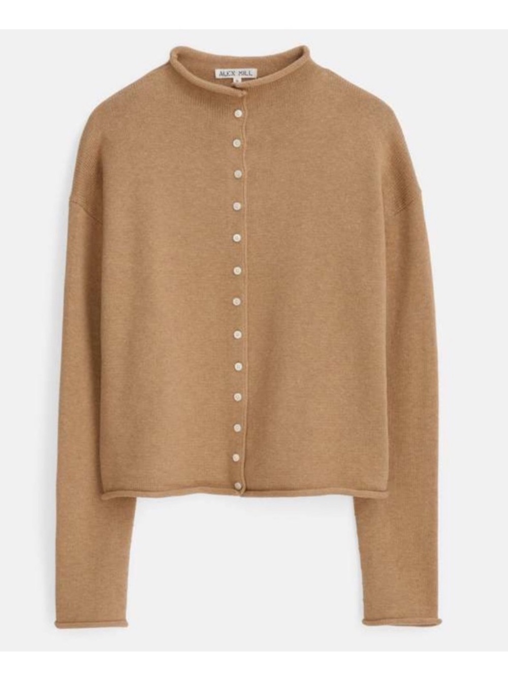 Alex Mill Taylor Cardigan Cotton Cashmere in Camel Size Medium